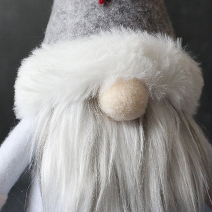 Creative Hooded Faceless Doll Holiday  Santa Claus Plush Decoration Ornaments