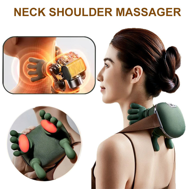 Wireless Electric Neck & Shoulder Massager – Deep Tissue Kneading Massage Shawl for Back Pain Relief & Relaxation